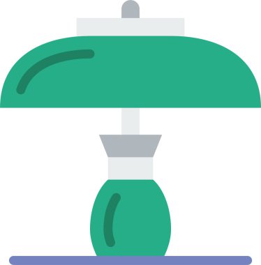 Işık arkaplanda düz bir lamba simgesi  