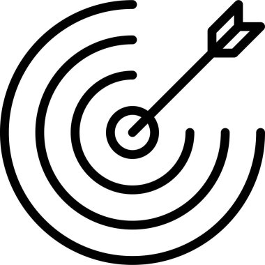 Hedef simgesi, basit vektör illüstrasyonu 