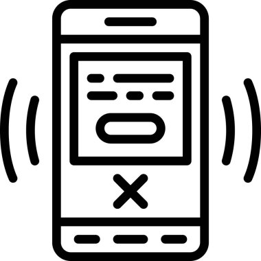 Mobil Açılır Simge, vektör illüstrasyonu  