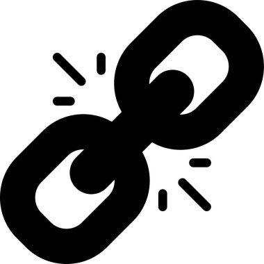  Bağlantı simgesi, basit vektör illüstrasyonu  