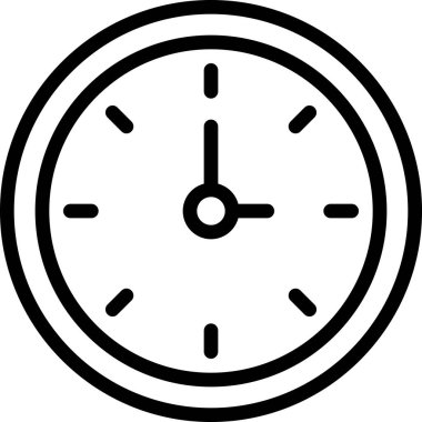 Saat, basit vektör simgesi tasarımı, zaman kavramı