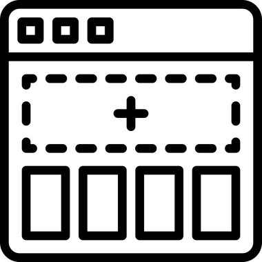 Yeni simge ekle, basit vektör illüstrasyonu 