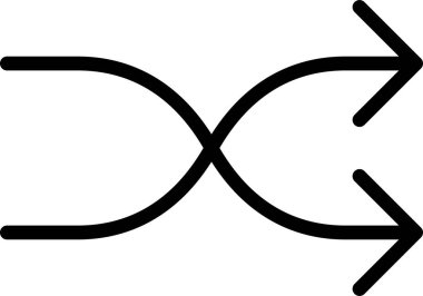 Karıştır simgesi, vektör illüstrasyonu