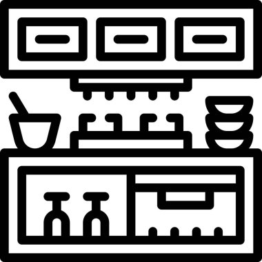 Mutfak konsepti vektör illüstrasyon arka planı