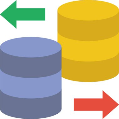 veritabanı simgesi beyaz arkaplanda izole edildi