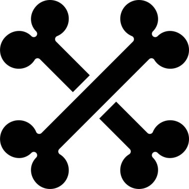 Kemik simgesi, renk vektörü çizimi   