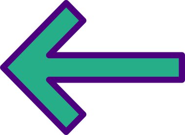 sol yön basit vektör simgesi