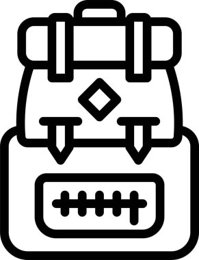 Okul Sırt Çantası simgesinin vektör çizimi 