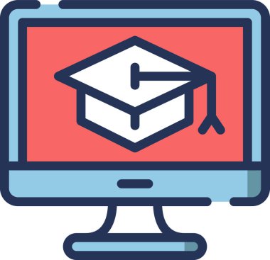 eğitim ve öğrenme çizgisi vektör simgesi.