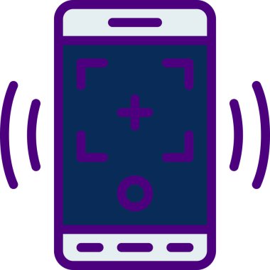 Beyaz arkaplanda izole edilmiş bir kameranın vektör çizimi