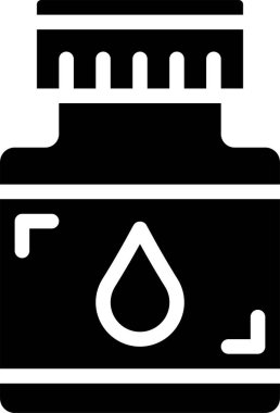 Beyaz arkaplanda mürekkep çizgisi vektör simgesi