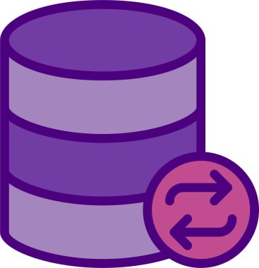 veritabanı simgesi beyaz arkaplanda izole edildi