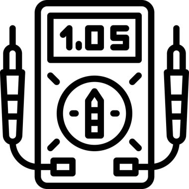 Gerilim Ölçümü. Web simgesi basit tasarım