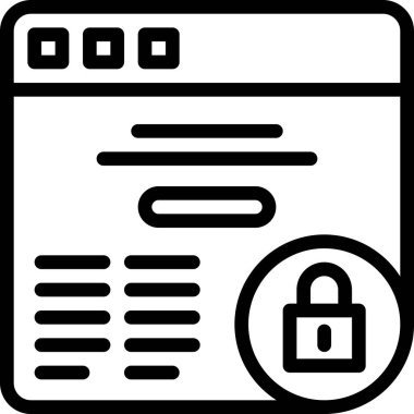 Tarayıcı simgesi, bilim ve teknoloji çizgisi vektör simgesi.