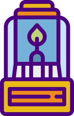 Işık arkaplanda düz bir lamba simgesi  