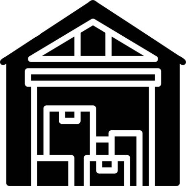 Depo simgesi, vektör illüstrasyonu