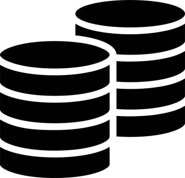 veritabanı simgesi beyaz arkaplanda izole edildi