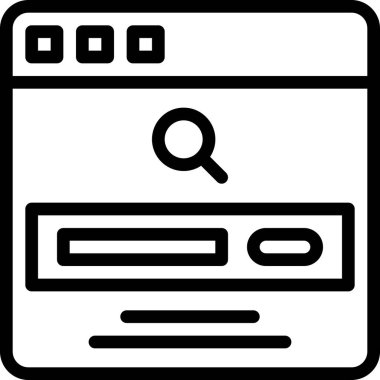 Arama simgesi, basit vektör illüstrasyonu 