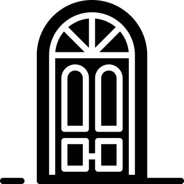 Kapı simgesi, basit vektör illüstrasyonu 