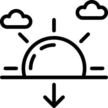 Beyaz arkaplanda izole edilmiş düz stil güneş simgesi