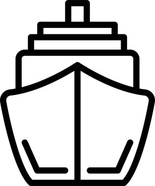 Yolcu gemisi. Basit vektör illüstrasyonu 