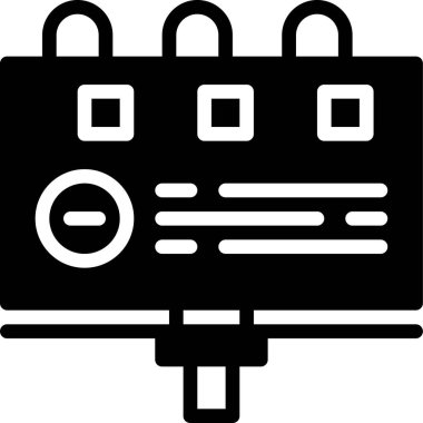 Billboard simgesi, vektör illüstrasyonu