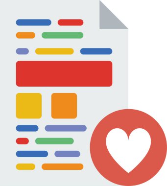 renkli düz vektör simgesi