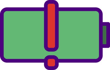 pil simgesi, vektör illüstrasyonu