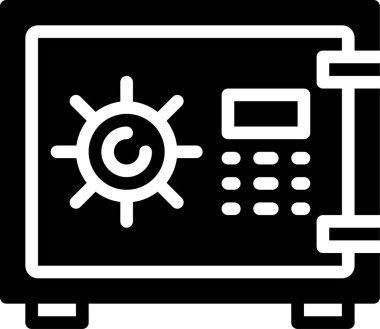 Beyaz arkaplanda güvenli koruma vektörü simgesi