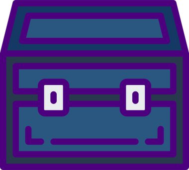 Beyaz arkaplan üzerindeki kutu simgesinin vektör illüstrasyonu