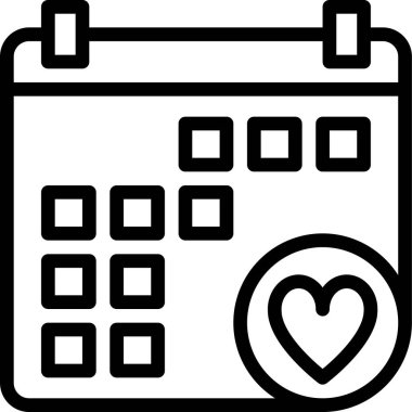 Takvimin basit vektör simgesi tasarımı