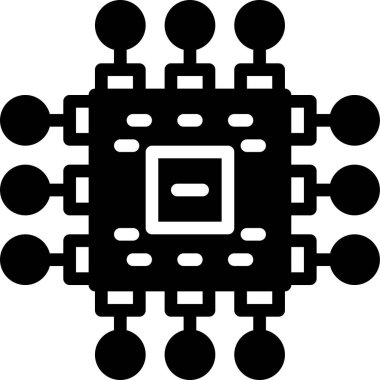 Teknoloji. Web simgesi basit illüstrasyon