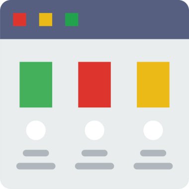 Renkli vektör simgeleri kümesi