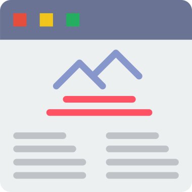 Belgenin düz vektör simgesi tasarımı