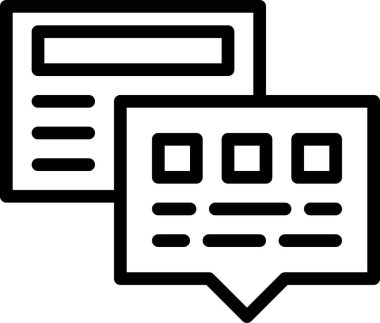 Sohbet simgesi, basit vektör illüstrasyonu 