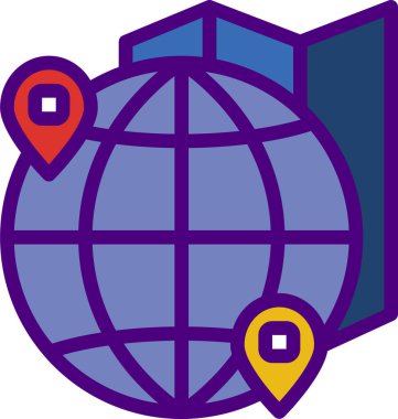 navigasyon işaretleyici satır vektör simgesi 