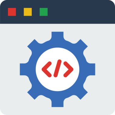 Ayarlar simgesi, basit vektör illüstrasyonu 