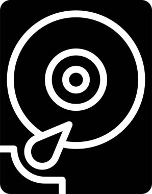 HDD simgesi, vektör illüstrasyonu