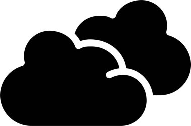 Bulut ağının basit vektör simgesi tasarımı