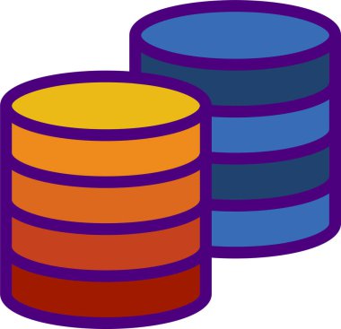 veritabanı simgesi beyaz arkaplanda izole edildi