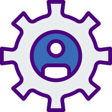 Ayarlar simgesi, basit vektör illüstrasyonu 