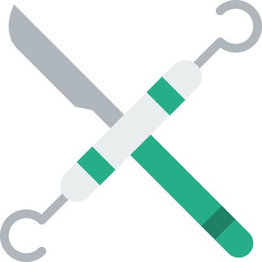 Cerrahi Araçlar simgesi, vektör illüstrasyonu