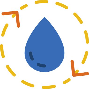 Su damlası. vektör illüstrasyonu