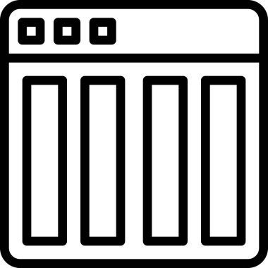 Web ve mobil için sütun vektör simgesi