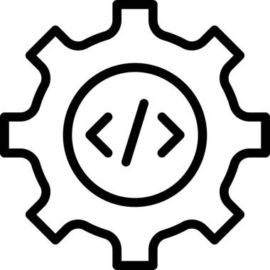 Ayarlar simgesi, basit vektör illüstrasyonu 