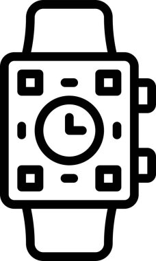 Saat. Web simgesi basit illüstrasyon