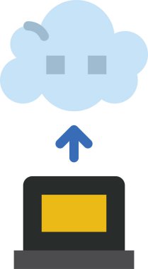 Bulut ağının basit vektör simgesi tasarımı