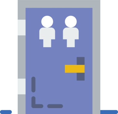 tuvalet ağı simgesi, basit vektör illüstrasyonu