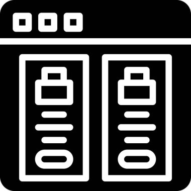 Beyaz arkaplanda ürün web tasarım çizgisi vektör simgesi