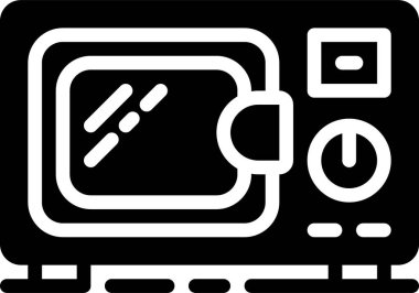 Beyaz arkaplanda mikrodalga vektör çizimi